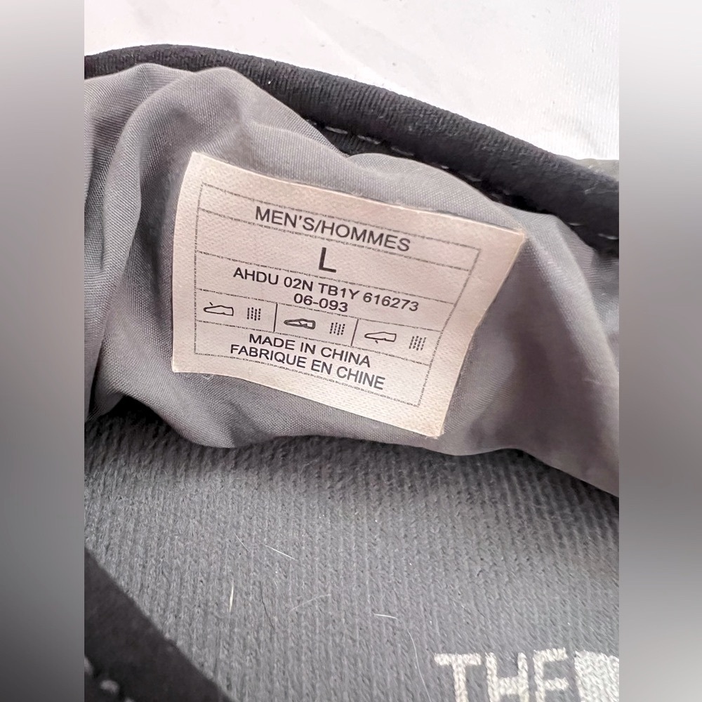 The North Face Black Gray Puffer Slippers Men's L - Picture 7 of 9